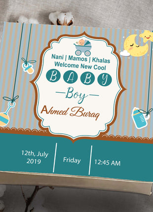 Baby Birth Announcement Boxes in Pakistan | Customized Methai & Sweet Boxes – Lowest Price