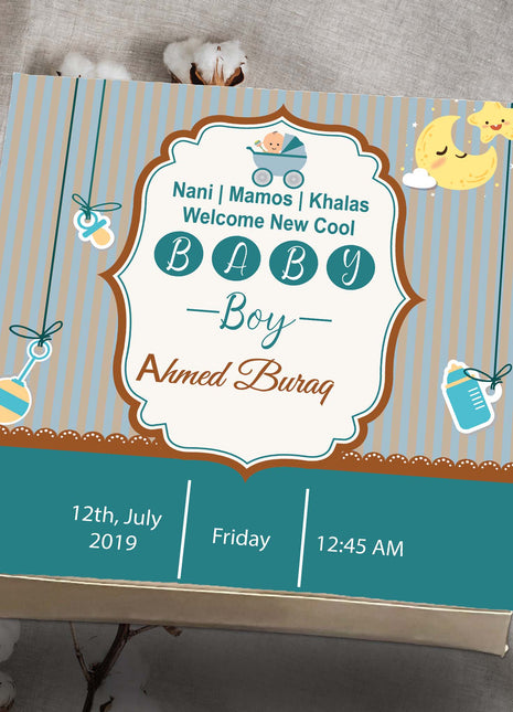 Baby Birth Announcement Boxes in Pakistan | Customized Methai & Sweet Boxes – Lowest Price