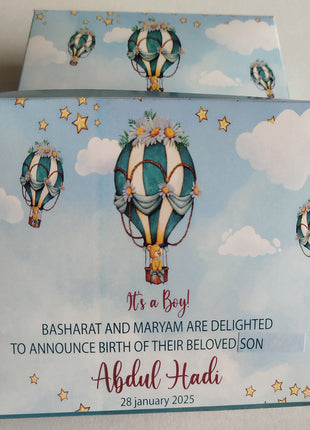 Baby Birth Announcement Boxes in Pakistan | Customized Methai & Sweet Boxes – Lowest Price