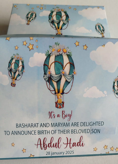 Baby Birth Announcement Boxes in Pakistan | Customized Methai & Sweet Boxes – Lowest Price
