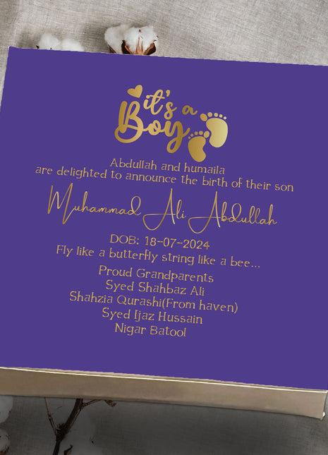 Baby Birth Announcement Boxes in Pakistan | Customized Methai & Sweet Boxes – Lowest Price