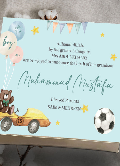 Baby Birth Announcement Boxes in Pakistan | Customized Methai & Sweet Boxes – Lowest Price