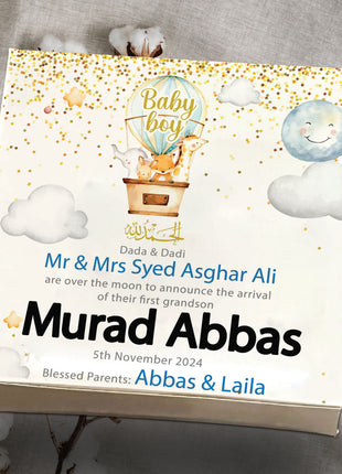 Baby Birth Announcement Boxes in Pakistan | Customized Methai & Sweet Boxes – Lowest Price