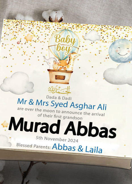 Baby Birth Announcement Boxes in Pakistan | Customized Methai & Sweet Boxes – Lowest Price