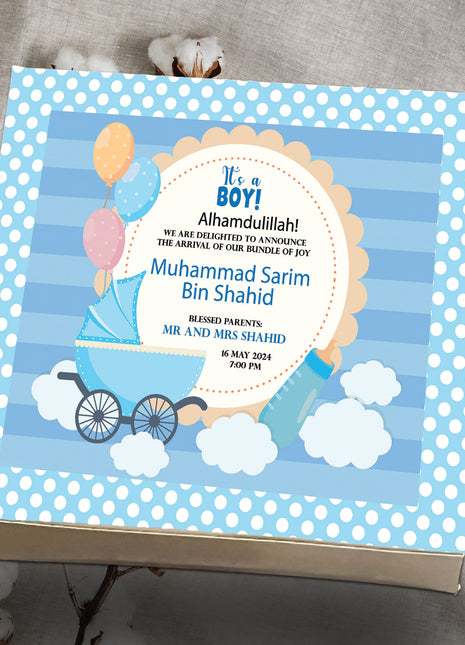 Baby Birth Announcement Boxes in Pakistan | Customized Methai & Sweet Boxes – Lowest Price