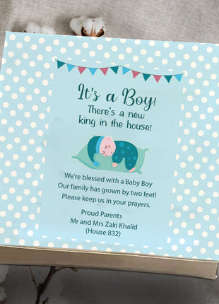 Baby Birth Announcement Boxes in Pakistan | Customized Methai & Sweet Boxes – Lowest Price