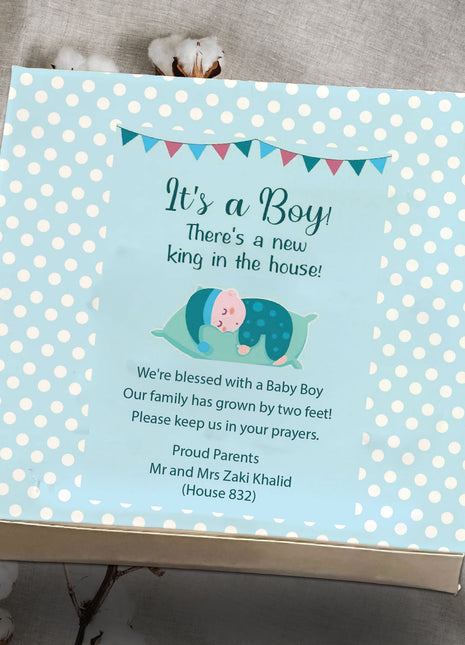 Baby Birth Announcement Boxes in Pakistan | Customized Methai & Sweet Boxes – Lowest Price