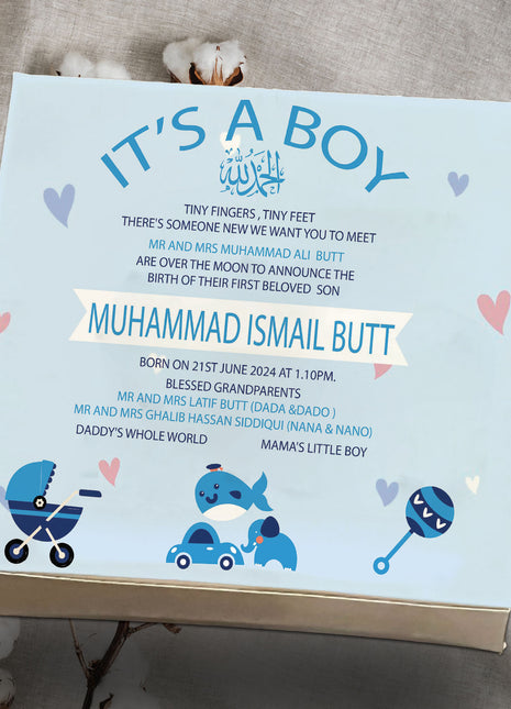 Baby Birth Announcement Boxes in Pakistan | Customized Methai & Sweet Boxes – Lowest Price