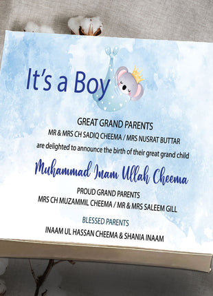 Baby Birth Announcement Boxes in Pakistan | Customized Methai & Sweet Boxes – Lowest Price