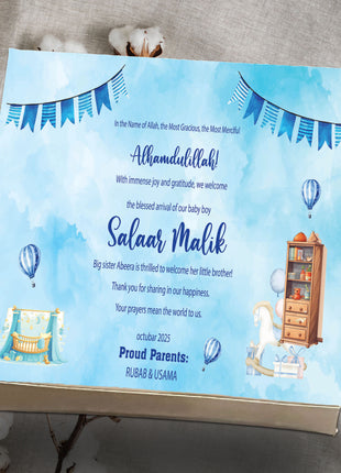 Baby Birth Announcement Boxes in Pakistan | Customized Methai & Sweet Boxes – Lowest Price