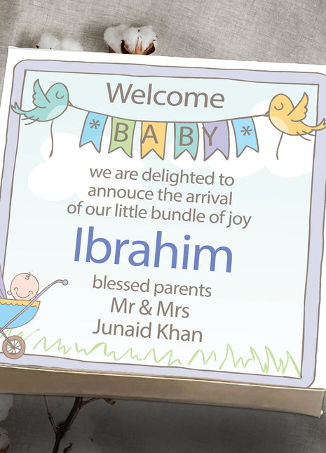 Baby Birth Announcement Boxes in Pakistan | Customized Methai & Sweet Boxes – Lowest Price