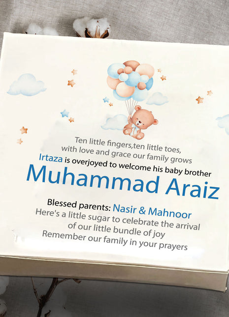 Baby Birth Announcement Boxes in Pakistan | Customized Methai & Sweet Boxes – Lowest Price