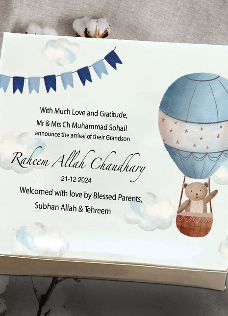 Baby Birth Announcement Boxes in Pakistan | Customized Methai & Sweet Boxes – Lowest Price