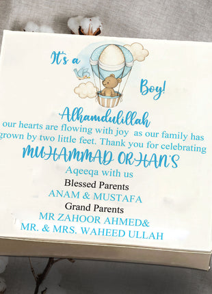 Baby Birth Announcement Boxes in Pakistan | Customized Methai & Sweet Boxes – Lowest Price
