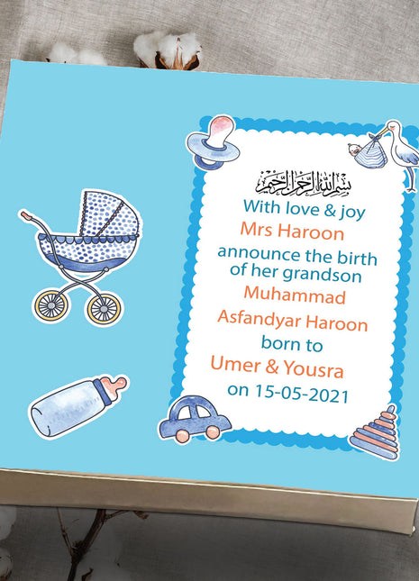 Baby Birth Announcement Boxes in Pakistan | Customized Methai & Sweet Boxes – Lowest Price