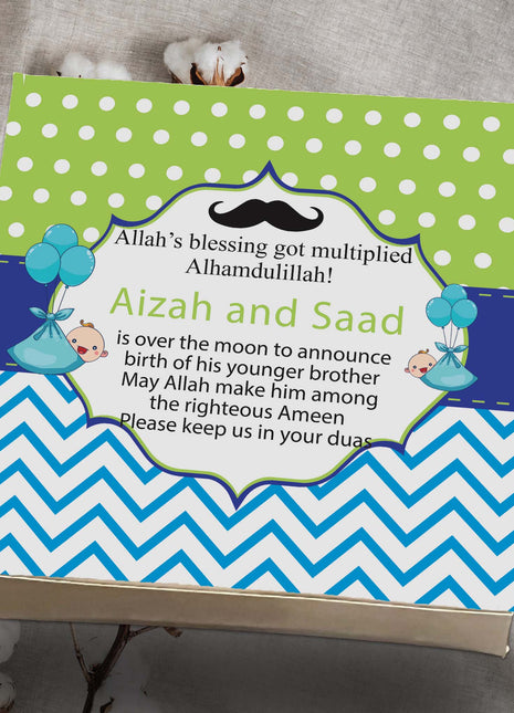 Baby Birth Announcement Boxes in Pakistan | Customized Methai & Sweet Boxes – Lowest Price