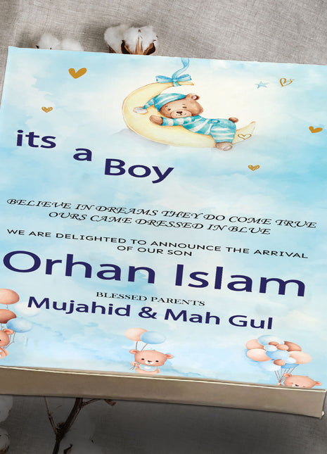 Baby Birth Announcement Boxes in Pakistan | Customized Methai & Sweet Boxes – Lowest Price