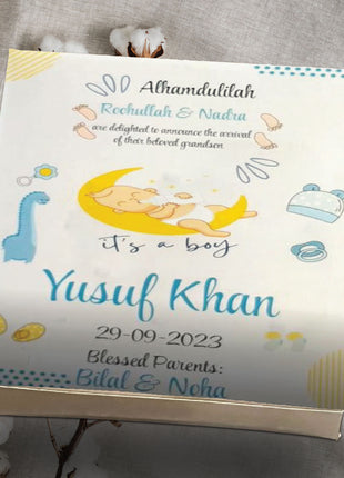 Baby Birth Announcement Boxes in Pakistan | Customized Methai & Sweet Boxes – Lowest Price