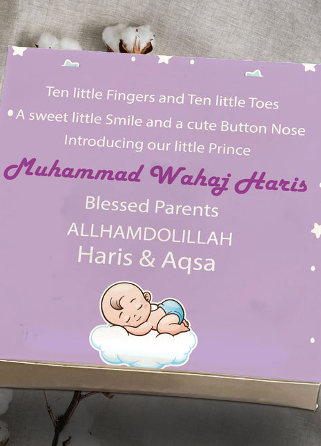 Baby Birth Announcement Boxes in Pakistan | Customized Methai & Sweet Boxes – Lowest Price