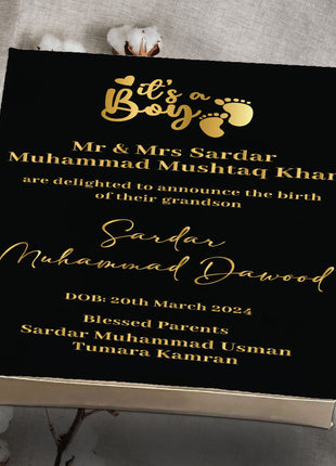 Baby Birth Announcement Boxes in Pakistan | Customized Methai & Sweet Boxes – Lowest Price