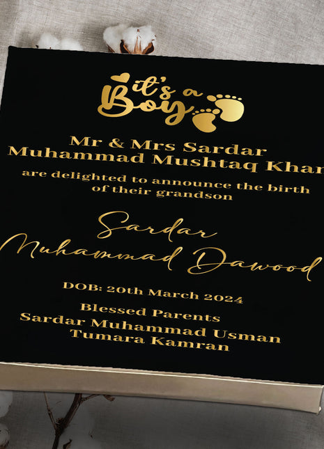 Baby Birth Announcement Boxes in Pakistan | Customized Methai & Sweet Boxes – Lowest Price