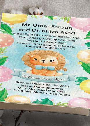 Baby Birth Announcement Boxes in Pakistan | Customized Methai & Sweet Boxes – Lowest Price
