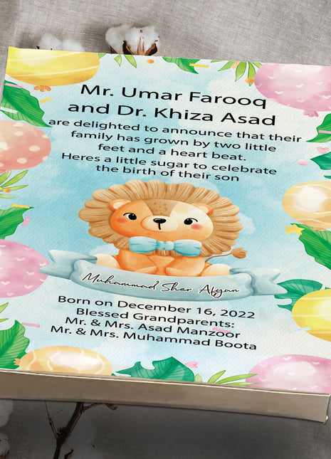 Baby Birth Announcement Boxes in Pakistan | Customized Methai & Sweet Boxes – Lowest Price