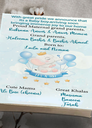 Baby Birth Announcement Boxes in Pakistan | Customized Methai & Sweet Boxes – Lowest Price