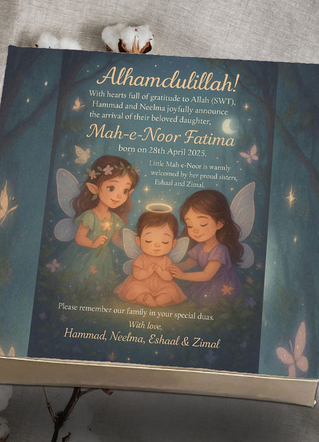 Baby Birth Announcement Boxes in Pakistan | Customized Methai & Sweet Boxes – Lowest Price