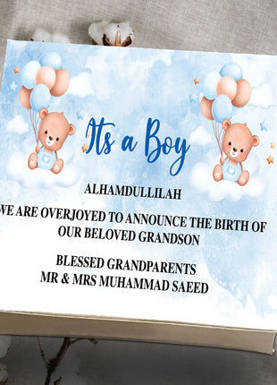 Baby Birth Announcement Boxes in Pakistan | Customized Methai & Sweet Boxes – Lowest Price