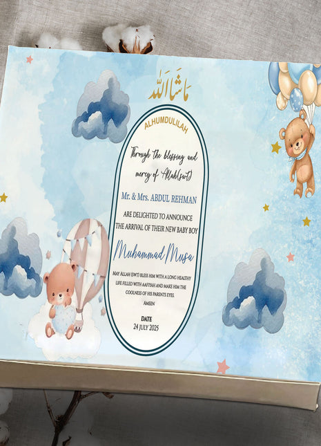 Baby Birth Announcement Boxes in Pakistan | Customized Methai & Sweet Boxes – Lowest Price