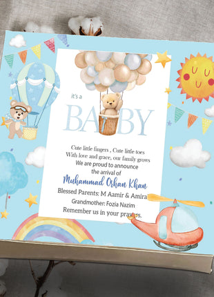 Baby Birth Announcement Boxes in Pakistan | Customized Methai & Sweet Boxes – Lowest Price