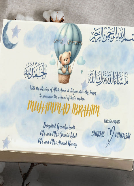 Baby Birth Announcement Boxes in Pakistan | Customized Methai & Sweet Boxes – Lowest Price