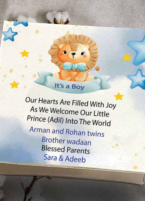 Baby Birth Announcement Boxes in Pakistan | Customized Methai & Sweet Boxes – Lowest Price