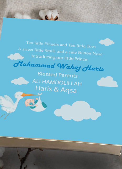 Baby Birth Announcement Boxes in Pakistan | Customized Methai & Sweet Boxes – Lowest Price