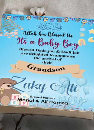 Baby Birth Announcement Boxes in Pakistan | Customized Methai & Sweet Boxes – Lowest Price
