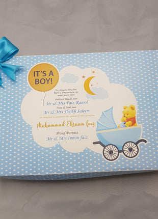 Baby Birth Announcement Boxes in Pakistan | Customized Methai & Sweet Boxes – Lowest Price
