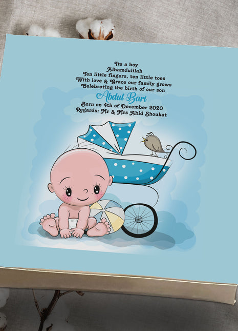 Baby Birth Announcement Boxes in Pakistan | Customized Methai & Sweet Boxes – Lowest Price