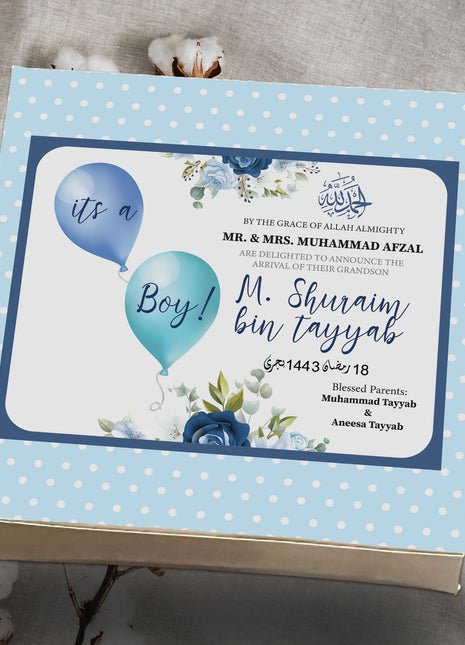 Baby Birth Announcement Boxes in Pakistan | Customized Methai & Sweet Boxes – Lowest Price