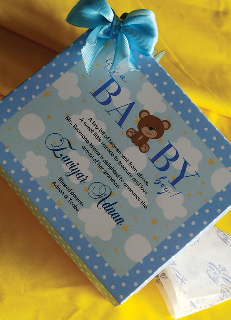 Baby Birth Announcement Boxes in Pakistan | Customized Methai & Sweet Boxes – Lowest Price