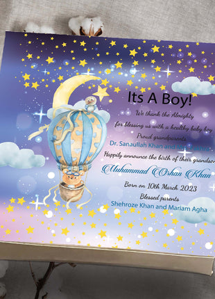 Baby Birth Announcement Boxes in Pakistan | Customized Methai & Sweet Boxes – Lowest Price