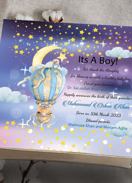 Baby Birth Announcement Boxes in Pakistan | Customized Methai & Sweet Boxes – Lowest Price