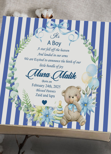 Baby Birth Announcement Boxes in Pakistan | Customized Methai & Sweet Boxes – Lowest Price