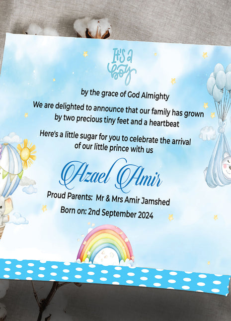 Baby Birth Announcement Boxes in Pakistan | Customized Methai & Sweet Boxes – Lowest Price