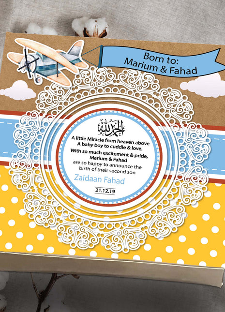 Baby Birth Announcement Boxes in Pakistan | Customized Methai & Sweet Boxes – Lowest Price
