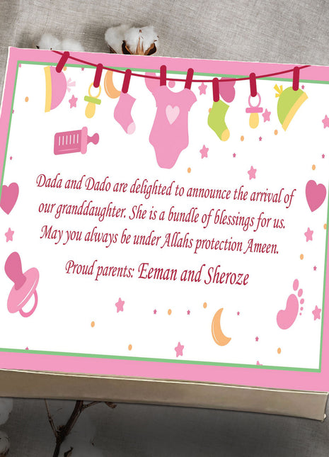 Baby Birth Announcement Boxes in Pakistan | Customized Methai & Sweet Boxes – Lowest Price