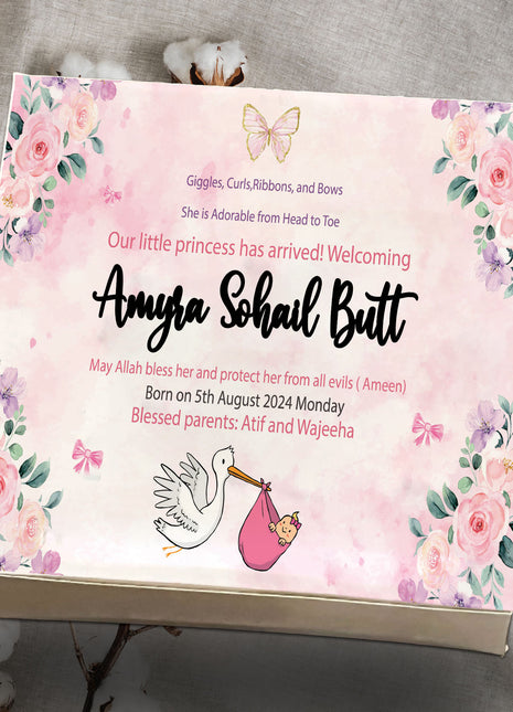 Baby Birth Announcement Boxes in Pakistan | Customized Methai & Sweet Boxes – Lowest Price