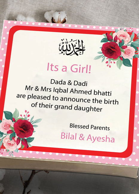 Baby Birth Announcement Boxes in Pakistan | Customized Methai & Sweet Boxes – Lowest Price