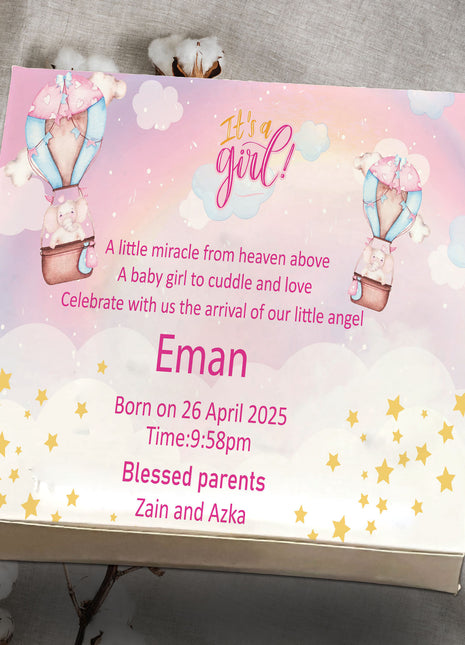 Baby Birth Announcement Boxes in Pakistan | Customized Methai & Sweet Boxes – Lowest Price