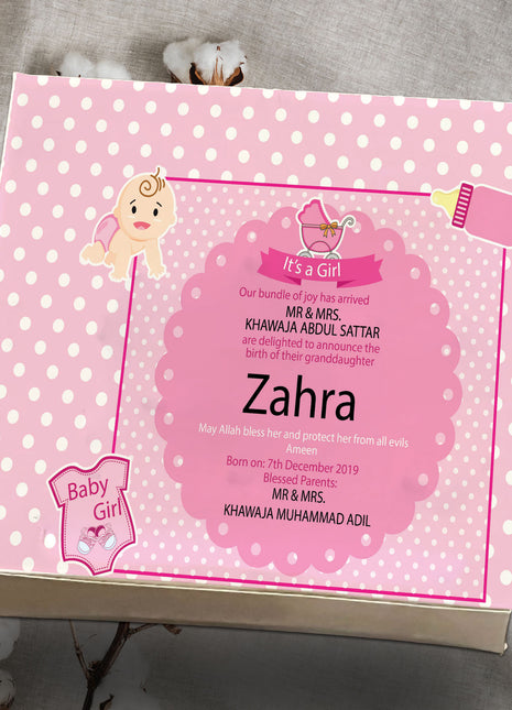 Baby Birth Announcement Boxes in Pakistan | Customized Methai & Sweet Boxes – Lowest Price